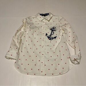 🍁Tommy Hilfiger button down long sleeve top size S/P